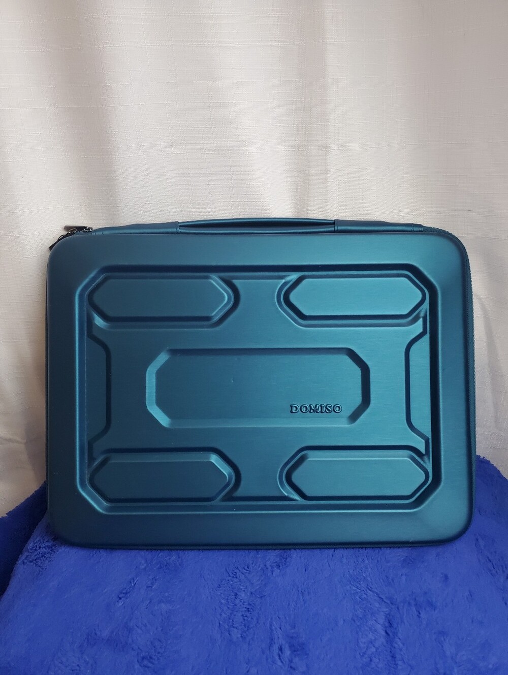DOMISO 17 inch Laptop Sleeve with Handle Shockproof Waterproof Protective TEAL